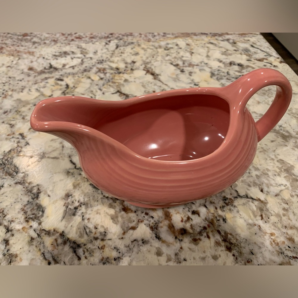 Fiestaware retired rose pink gravy boat